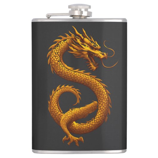 Golden Dragon Flachmann (Vorderseite)