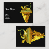 GOLDEN DRAGON, gelb, schwarz Visitenkarte (Vorne/Hinten)