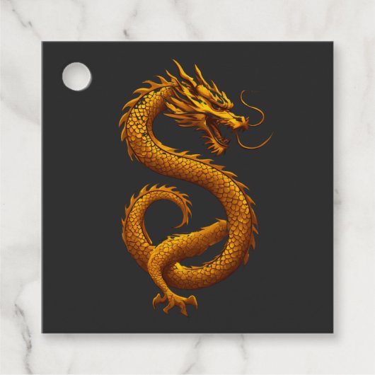 Golden Dragon Geschenkanhänger (Vorderseite)