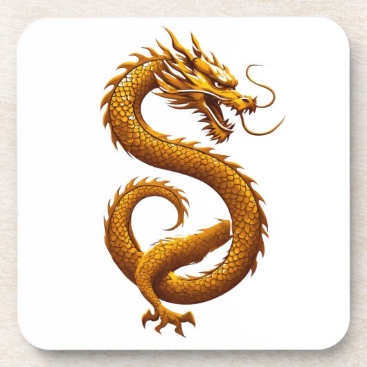 Golden Dragon Getränkeuntersetzer (Vorderseite)