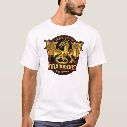 Golden Dragon Hoops: Entfesseln Sie den Power auf  T-Shirt (Vorderseite)