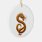 Golden Dragon Keramik Ornament (Rechts)