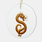 Golden Dragon Keramik Ornament (Links)