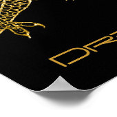 Golden Dragon Long Art Poster (Ecke)