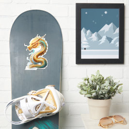 Golden Dragon Majesty Custom-Cut Vinyl Sticker