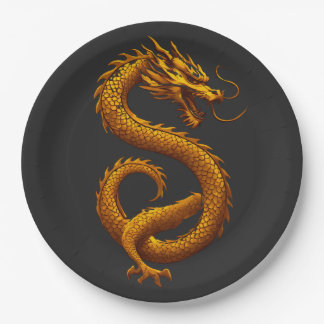 Golden Dragon Pappteller