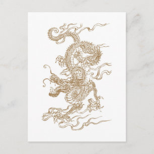 Golden Dragon Postkarte