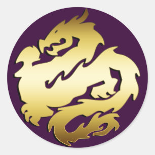 GOLDEN DRAGON RUNDER AUFKLEBER