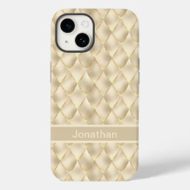 Golden Dragon Scales Fantasy Pattern mit Namen Case-Mate iPhone 14 Hülle