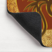 Golden Dragon Sun | Antiker Stil Mousepad (Ecke)