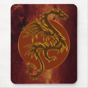 Golden Dragon Sun   Feueruniversum Mousepad