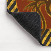 Golden Dragon Sun | Goldene Streifen Mousepad (Ecke)
