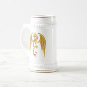 Golden Dragon Tasse - Mittelalterlicher Bierstein (Vorderseite Links)