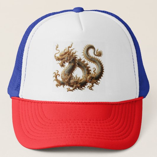 Golden Dragon Trucker Hat Truckerkappe (Vorderseite)
