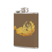 Golden Dragon Vinyl Wrapped Flask Flachmann (Links)
