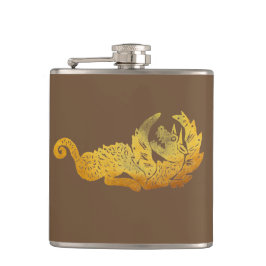 Golden Dragon Vinyl Wrapped Flask Flachmann