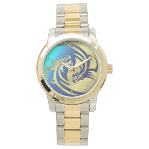 Golden Dragon Yin-Yang Watch Armbanduhr