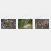 Golden Dragonflies fotografisch Wandteppich Mit Holzrahmen (Dreifach)