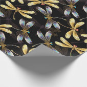 Golden Dragonflies Geschenkpapier (Ecke)