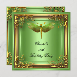 Golden Dragonfly Elite Elegante Geburtstagsparty Einladung