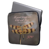 Golden Dragonfly Wild und kostenloser Kostenvorans Laptopschutzhülle (Vorderseite Links)