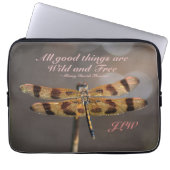 Golden Dragonfly Wild und kostenloser Kostenvorans Laptopschutzhülle (Vorderseite)