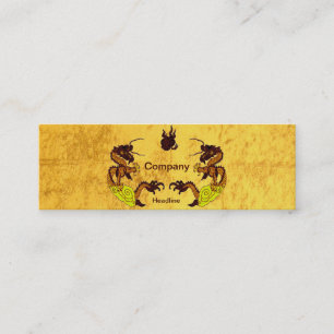 Golden Dragons Business Card Mini Visitenkarte