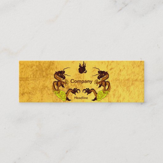 Golden Dragons Business Card Mini Visitenkarte (Vorderseite)