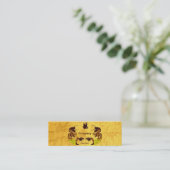 Golden Dragons Business Card Mini Visitenkarte (Stehend Vorderseite)