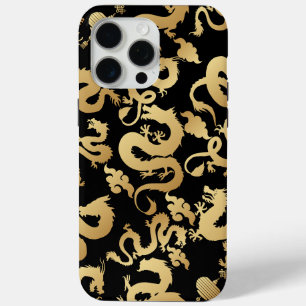 Golden Dragons Pattern Black BG Case-Mate iPhone Hülle