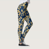 Golden Dragons Pattern D Blue BG Leggings (Rechts)