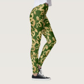 Golden Dragons Pattern D Green BG Leggings (Rechts)
