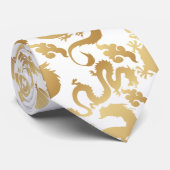 Golden Dragons Pattern No BG Krawatte (Gerollt)