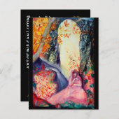 GOLDEN DREAM Yoga Meditation Zen Garden Einladungspostkarte (Vorne/Hinten)