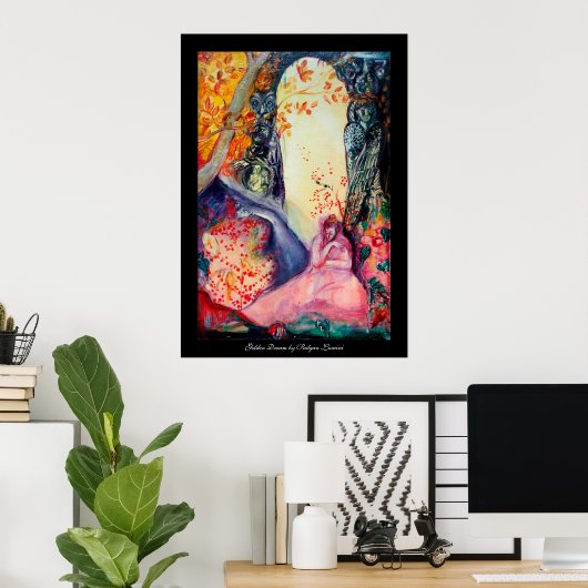 GOLDEN DREAM / Yoga Meditation Zen Garden Poster (Heimbüro)