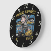 Golden Dreams: Ein reicher Junge Große Wanduhr (Winkel)