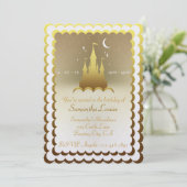 Golden Dreamy Burg Wilhelm Tell Einladung (Stehend Vorderseite)