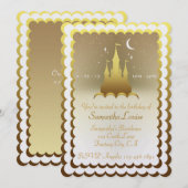 Golden Dreamy Burg Wilhelm Tell Einladung (Vorne/Hinten)