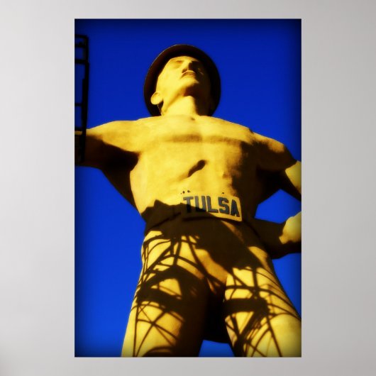 Golden Driller, Farbe. Foto von Derrick W. Black Poster (Vorne)