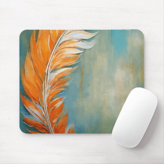 Golden Driving Feather Art Mousepad (Mit Mouse)