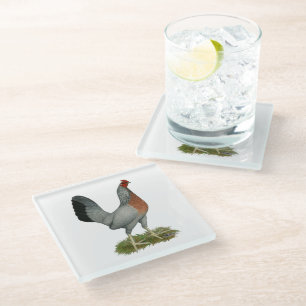 Golden Duckwing Hen Glasuntersetzer