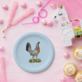 Golden Duckwing Hen Pappteller (Party)