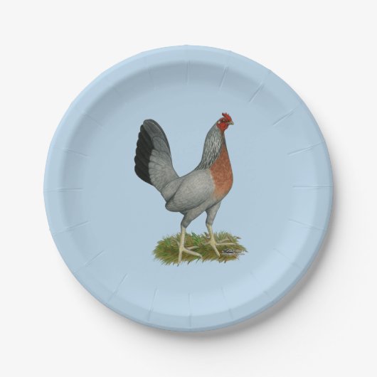 Golden Duckwing Hen Pappteller (Vorderseite)