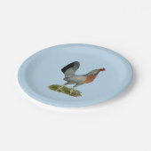 Golden Duckwing Hen Pappteller (Schrägansicht)