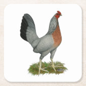 Golden Duckwing Hen Rechteckiger Pappuntersetzer (Vorderseite)