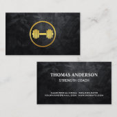 Golden Dumbell Weight-Logo Visitenkarte (Vorne/Hinten)