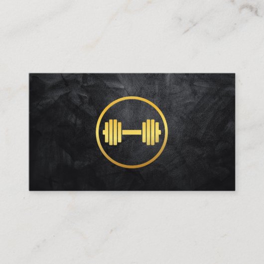Golden Dumbell Weight-Logo Visitenkarte (Vorderseite)