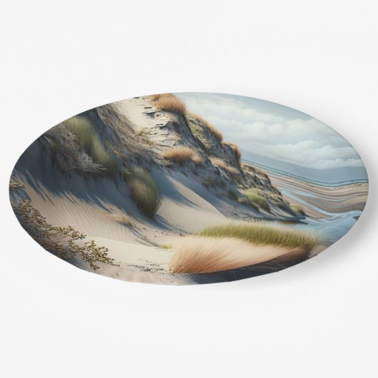 Golden Dunes Pappteller (Schrägansicht)