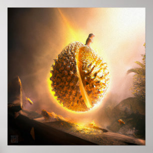 Golden Durian - Canvas Art Print Poster
