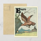 Golden Eagle Animal Alphabet Letter E Postkarte (Vorne/Hinten)